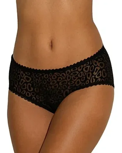 Cosabella Accra Flocked Animal Print Hotpant In Black Animal