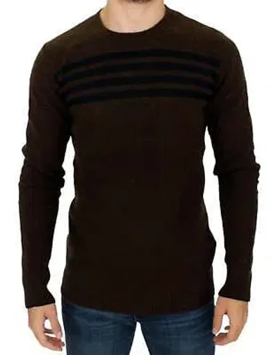 Pre-owned Costume National Eleganter Gestreifter Pullover Mit Rundhalsausschnitt In Default