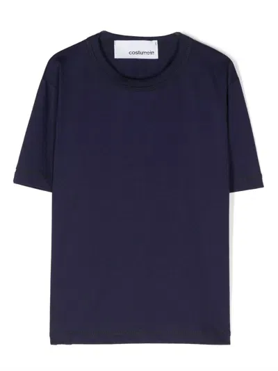 Costumein Kids' Round-neck Cotton T-shirt In Purple