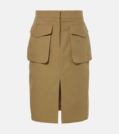 Co Tton Cargo Skirt In Green