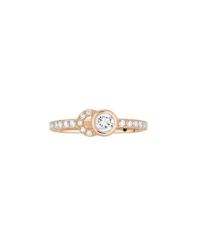 Courbet 18kt Recycled Rose Gold Co Half-pavé Laboratory-grown Diamond Set Ring In Rosa