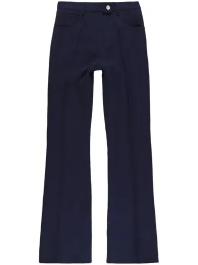 Courrèges 70's Bootcut-leg Trousers In Blue