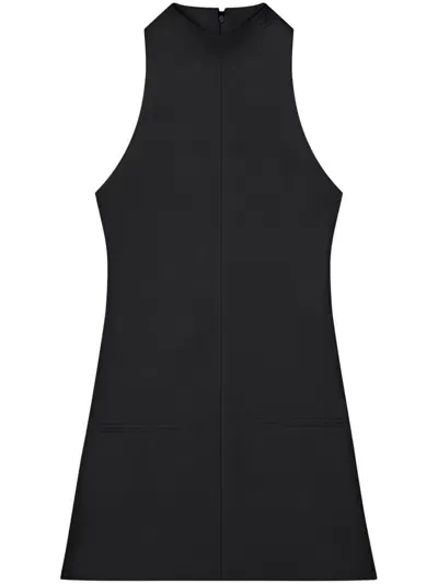 Courrèges Sleeveless Twill A-line Dress In Black