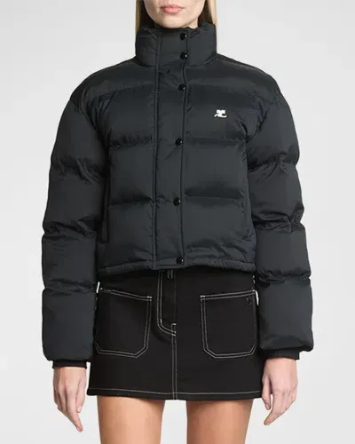 Courrèges Ac Puffer Jacket In Black