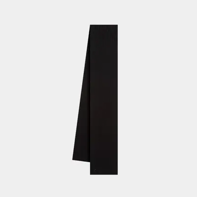 Courrèges Ac Ribbed Scarf - Courreges - Wool - Black