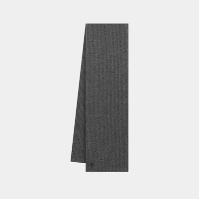 Courrèges Ac Ribbed Scarf - Courreges - Wool - Grey