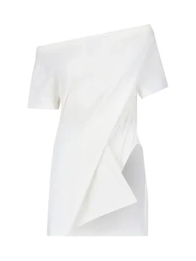 Courrèges Asymmetrical Midi Dress In White