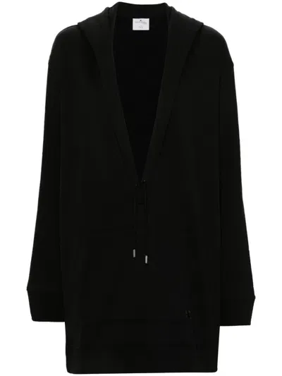 Courrèges Black Hyperbole Hoodie Mini Dress