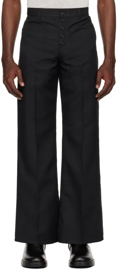 Courrèges Black Multiflex Trousers In 9999 Black