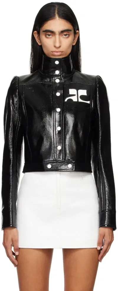 Courrèges Black Reedition Jacket In 9999 Black