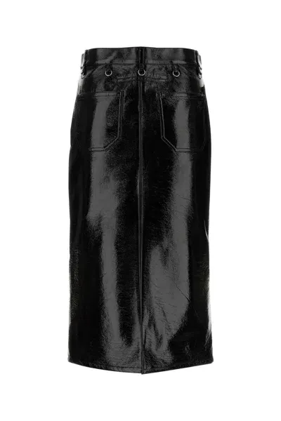 Courrèges Black Vinyl Skirt