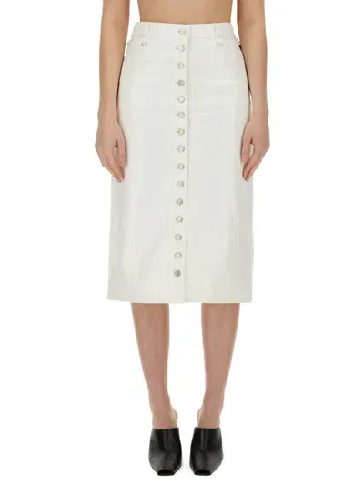 Courrèges Courreges Women Skirt With Buttons In White