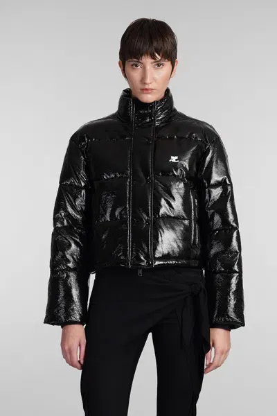 Courrèges Puffer In Black Polyamide