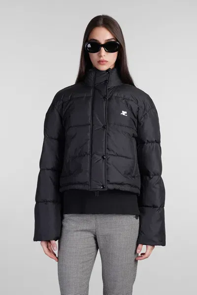 Courrèges Puffer In Black Polyester