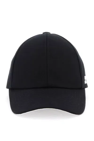 Courrèges Logo Baseball Cap In Black