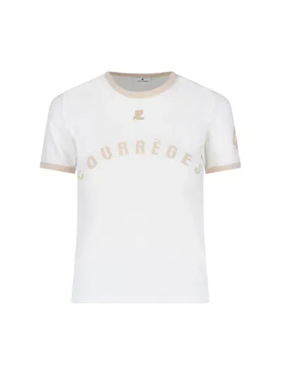 Courrèges Crewneck Short In White