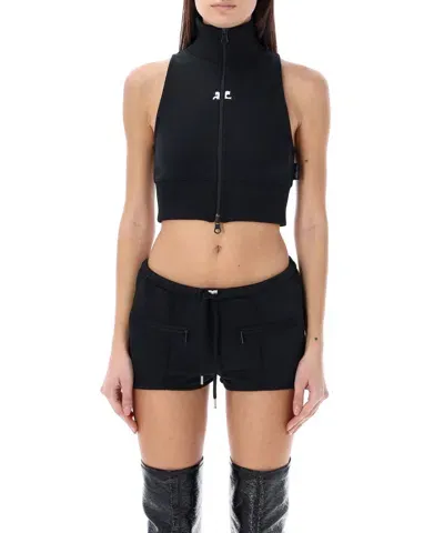 Courrèges Crop Top In Black