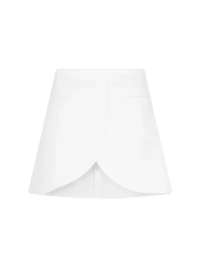 Courrèges 'ellipse' Twill Mini Skirt In White