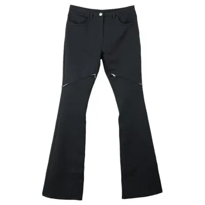 Courrèges Ellipse Zipped Twill Pants In Black