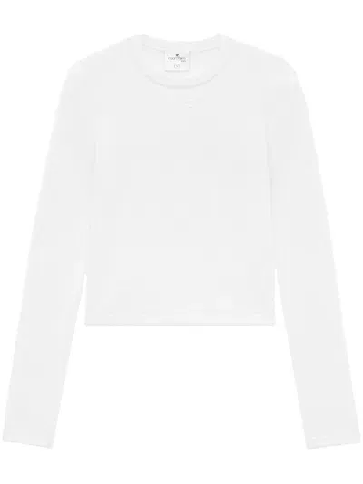 Courrèges Fine-knit Jumper In White