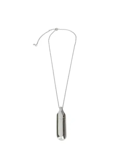 Courrèges Flask Necklace In Silver