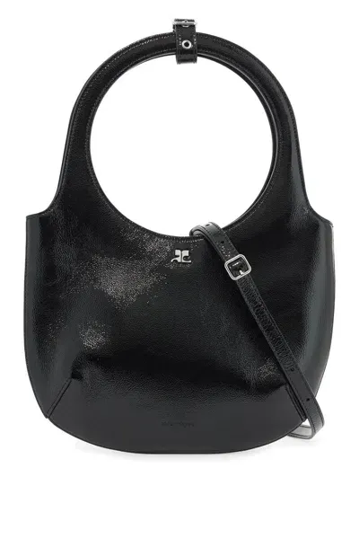 Courrèges Borsa A Mano Holy In Naplack In Black