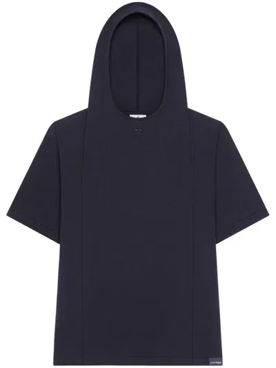 Courrèges Hooded T-shirt In Black