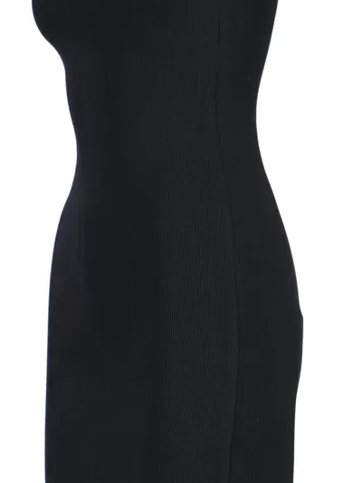 Courrèges Hyperbole 90s Rib Maxi Dress In Black