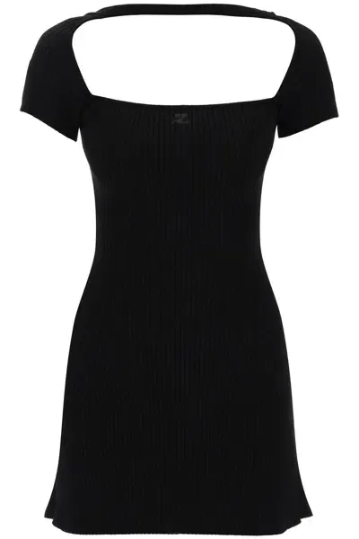 Courrèges Courreges Hyperbole Mini Dress In Black