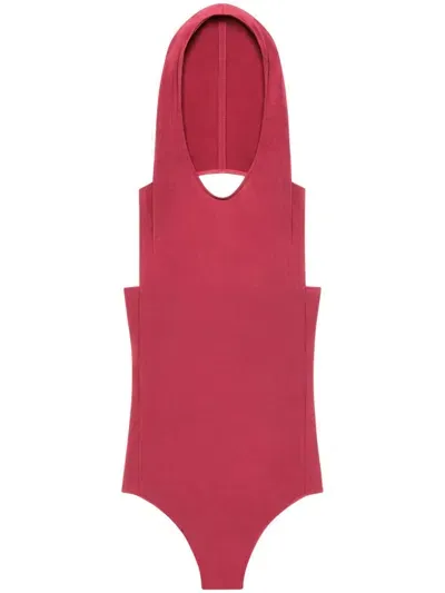 Courrèges Illusion Bodysuit In Red