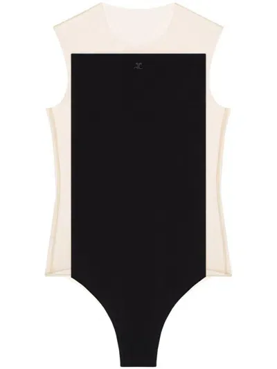 Courrèges Illusion Sleeveless Bodysuit Clothing In Black