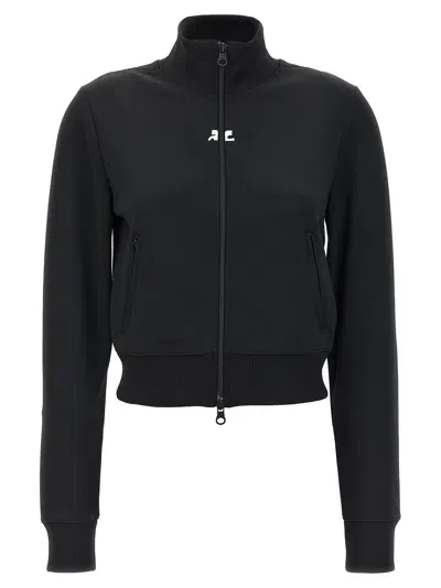 Courrèges Courreges 'interlock Track' Sweatshirt In Black