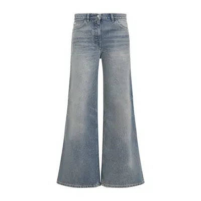 Courrèges Relaxed Denim Bootcut Pants In Blue