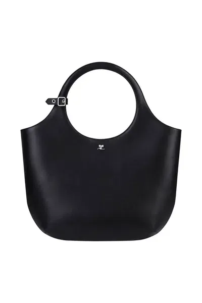 Courrèges Mdium Holy Bags In Black