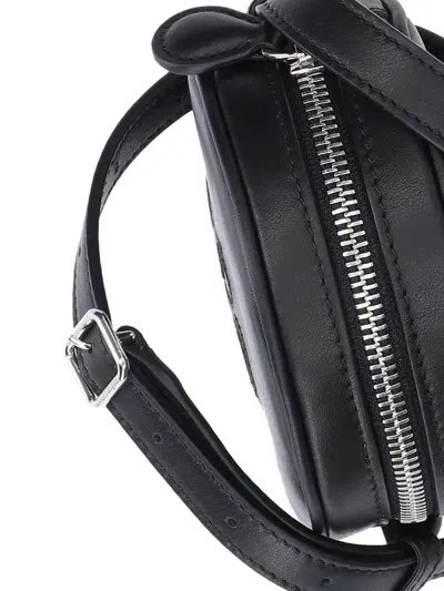 Courrèges Mini Crossbody Bag Reedition Circle Bag In Black