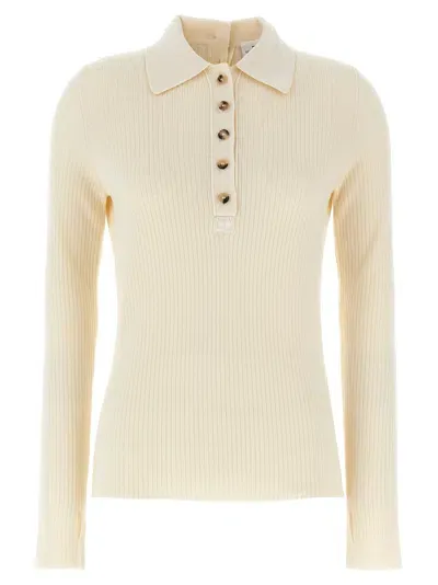 Courrèges Multi-buttons Sweater, Cardigans In White