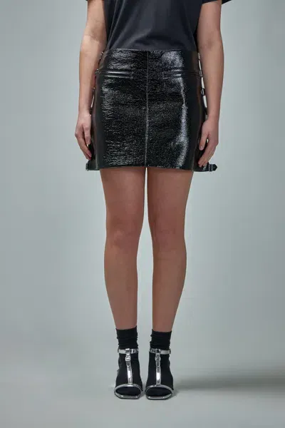 Courrèges Vinyl Miniskirt Skirts Black