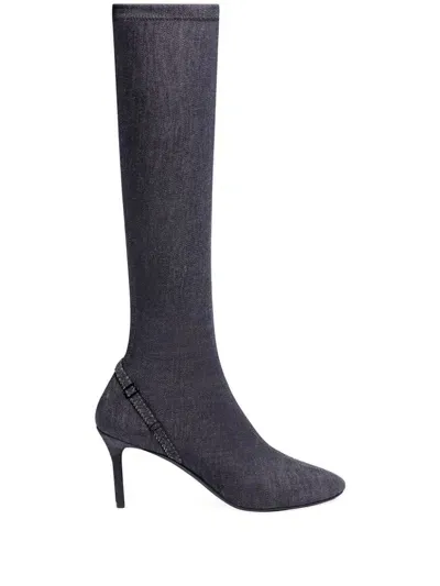 Courrèges Oblique Boots In Grey