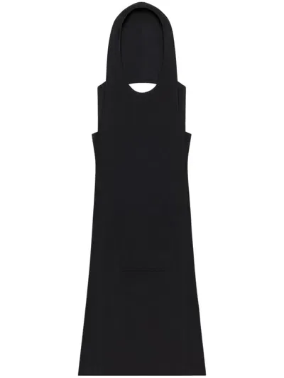 Courrèges Oblique Dress In Black