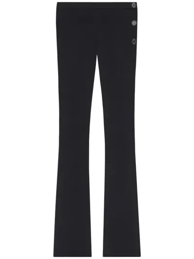 Courrèges Oblique Flared Trousers In Black