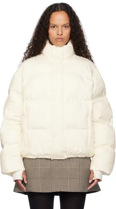 Courrèges Off-white Insulated Puffer Jacket In 0079 Natural