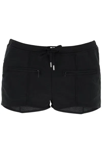 Courrèges "jersey Interlock Mini Shorts In Black