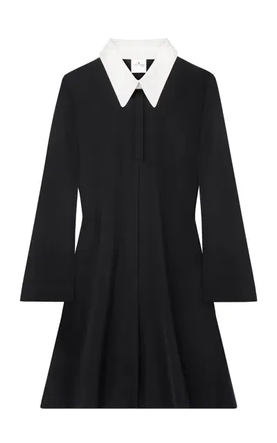 Courrèges Polo Stretch-tailoring Mini Dress In Black