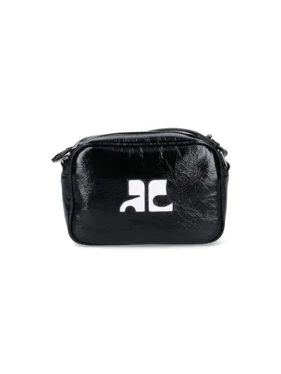 Courrèges "reedition Camera Bag" Crossbody Bag In Black  