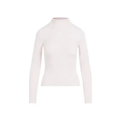 Courrèges High Neck Knitted Jumper In Pink