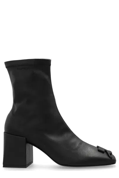 Courrèges Reedition Sqaure Toe Boots In Black