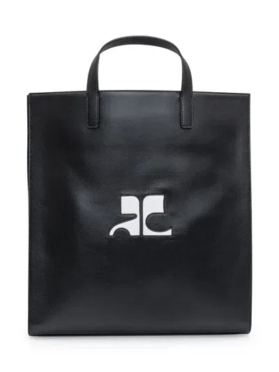 Courreges Reedition Tote Bag In Black