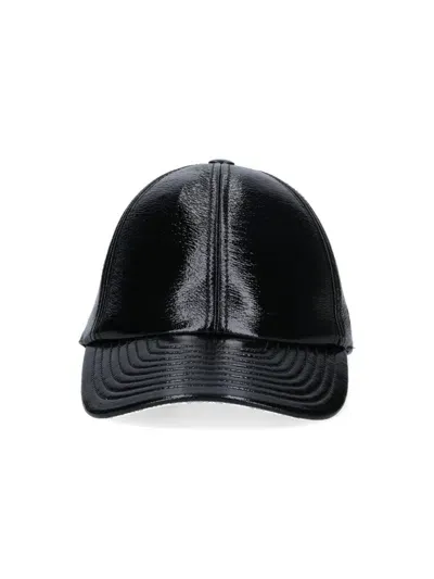 Courrèges Courreges Signature Reedition Vinyl Cap M In Black