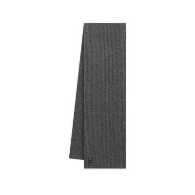 Courrèges Ac Ribbed Scarf - Wool - Grey