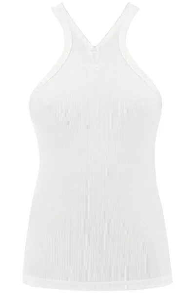 Courrèges Courreges Ribbed Tank Top With Zipper On The Neckline